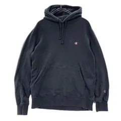 Champion ワンポイントロゴ プルオーバーパーカー 黒　レディースL