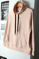 W(XL) アンダーアーマー フード付きTシャツ ピンク 起毛 ロゴ-1657C