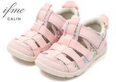 イフミー 20-5343 IFME CALIN キッズサンダル アクアシューズ ウォーターシューズ キッズスニーカー 運動靴 水彩 花柄 水陸両用 洗えるインソール 洗える中敷き 水遊び 川遊び 海水浴 プール 履きやすい 子供 イフミーカラン 靴 ピンク