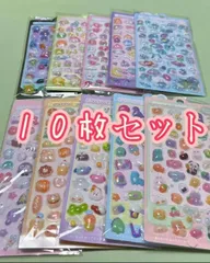10枚まとめ売り カラフル 透明シール 立体シール ぷくぷくシール ボンボンドロップシール たっぷり
