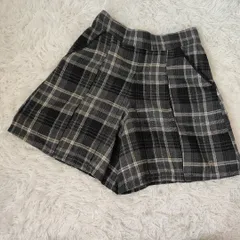 【未使用級】pom ponette junior チェック柄プリーツ風キュロット 150