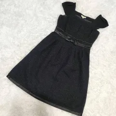 INNOCENT RAIN ラメ入り ブラック ワンピース 9AR フォーマル