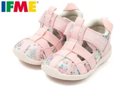 イフミー 20-5336 IFME CALIN ベビーサンダル ベビースニーカー ベビーシューズ アクアシューズ ウォーターシューズ 水彩花柄 水陸両用 面ファスナー 洗えるインソール 通園 水遊び 川遊び 海水浴 子供 赤ちゃん イフミーカラン 靴 ピンク