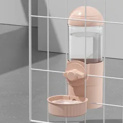 Emoi ペット自動給水器 ケージ 固定 みずのみ器 ペット給水器 大容量 電源不要 プラスチック ペットボトル ウォーターボトル 500Ml 吊り下げ式 重力給水器 猫犬 うさぎ用 お留守番対応 熱中症を防ぐ 転倒防止 漏れ防止 ペット用品 いぬ ねこ ウサ