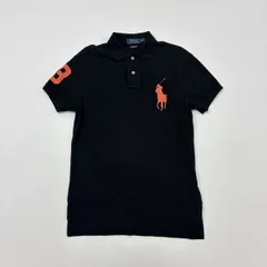 POLO RALPH LAUREN ポロ ラルフローレン ビッグ ポニー 刺繍 ポロ シャツ POLO SHIRT ブラック 系 サイズ S 712-0005