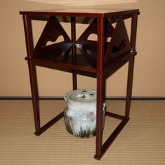 淡々斎好写 小川一徳作 御幸棚 煎茶道具 茶棚 茶事 棚物 紙箱 未使用品