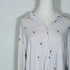 gelato pique ジェラートピケ ソフトクリーム柄 パジャマシャツ ルームウェア F 美品