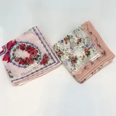 クリスチャンディオール Christian Dior 花柄 ハンカチ 2枚 レディース　フォーマル