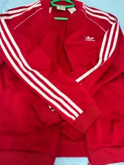 アディダス 3本線 トラックジャージ レッド