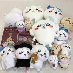 02w21447 ちいかわ ぬいぐるみ・グッズ  まとめ売り 16点セット ちいかわ/ハチワレ/うさぎ/モモンガ 他 BIGサイズぬいぐるみ 収納ケース など【中古品】