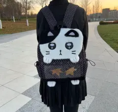 ミルクキャット ステッカー バッグ 刺繍 耳 かわいい ダブル ショルダーバッグ HOT Girl メカニック PLUSH バックパック
