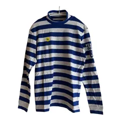 MN4 【タグ付き新品】PEARLY GATES パーリーゲイツ ゴルフウェア ボーダー柄 モックネック 長袖カットソー メンズ 4サイズ　4547548999886