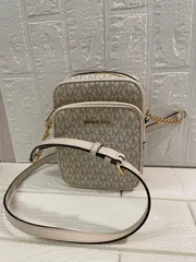 I【ヴィンテージ】MICHAEL KORS マイケルコース ショルダーバッグ レディース ホワイト ゴールド ブランド ファッション オシャレ