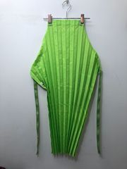 647☆im MIYAKE DESIGN STUDIO イッセイミヤケ☆プリーツエプロン☆黄