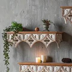 ビンテージ古家具◾️木製家具 壁掛けウォールラック/ 飾り棚 2025年最新】ウォールシェルフ ヴィンテージの人気アイテム - メルカリ