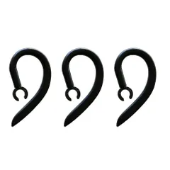 イヤーフック 360度回転 6.0mm シリコン製 ユニバーサル ブルートゥースヘッドセット用 Bluetooth イヤホン PLANTRONICS M70 M90/プラントロニクス Explorer 500等対応 落ち防止 イヤーループ (3個 黒)