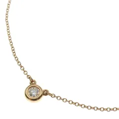 TIFFANY&Co (ティファニー) バイザヤード 1Pダイヤ付チェーンネックレス K18PG ピンクゴールド レディース