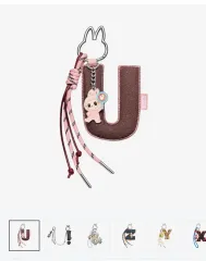 POP MART ラブブ 内なる秘密のパスワード アルファベット キーホルダー U