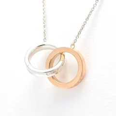 ティファニー / TIFFANY&Co.　1837 インターロッキング サークル ペンダント ネックレス　60013936　K18PG/925 スターリングシルバー　40 cm【中古】 商品番号 S-159575