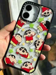 MagSafe対応 限定 しんちゃん アクリルケース 可愛いクレヨンしんちゃん風デザイン iPhoneケース CASETiFY スマホケース iPhone17/17Pro/16Pro/16/15/14/13/12 多機種対応