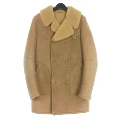 バルマン BALMAIN フランス製 シープスキン ムートンコート ジャケット 46 ベージュ 国内正規