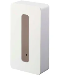 山崎実業(Yamazaki) マグネットコンパクトティッシュケース ホワイト 【対応サイズ：内寸約W10.5×D4.5×H20.5cmのソフトパックテｨッシュ 】 タワー ソフトパックティッシュ専用 省スペース 5094