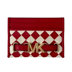 MICHAEL KORS マイケルコース カードケース パスケース コンパクト MKロゴ レザー レッド ホワイト