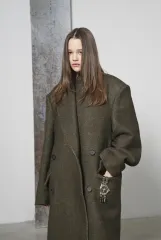 S Yiyae ダブルオーバーコート_カーキ