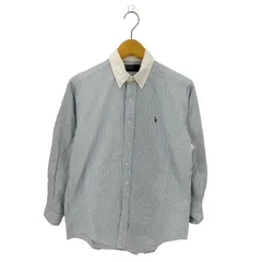 ポロバイラルフローレン Polo by RALPH LAUREN 90s ポニー刺繍 ボタンダウン ストライプ シャツ メンズ  M