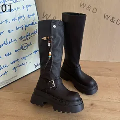 【送料無料】レザーレースアップブーツ 6cmヒール 長靴 ウエスタン サイドゴア スリムフィット 秋冬新作 レディース おしゃれ モード 足元からスタイルを変える、スタイリッシュなレザーブーツ