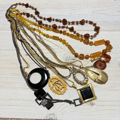 ネックレス　11本　まとめ売り　アンバーカラー　ブラック