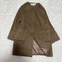 Liflattie ships ノーカラーウールコート ブラウン フリー相当のサムネイル