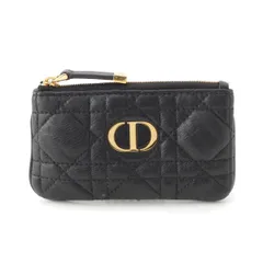 クリスチャンディオール カロ Myrte レザー カナージュ CDロゴ コインケース キーケース S5158UWHC_M900 ブラック【中古】