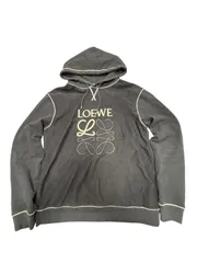 ♪1053 ロエベ LOEWE アナグラムロゴパーカー Lサイズ H526341XAL ブラック 中古 フーディ