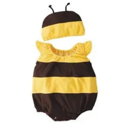 80サイズ 赤ちゃん 男の子 女の子 ハロウィン 百日祝い 帽子付 コスチューム 119 ハチ 蜂