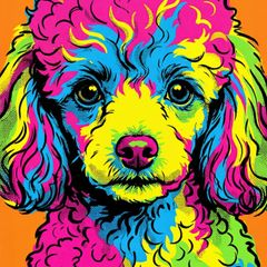 カラフルな犬のアクリル画 A4サイズ カラフルな犬のアクリル画 A4サイズ - メルカリ