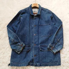 希少　80s　90s　リーバイス　LEVI'S　HARDWEAR JEANS　デニムジャケット　カバーオール　Gジャン　ワークジャケット　エルボー　ヴィンテージ　インディゴ　L