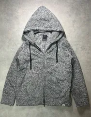 AZUL by moussy アズールバイマウジー XL シャギーボア フリース パーカー グレー フルジップアップ モコモコ ふわふわ ブルゾン 防寒