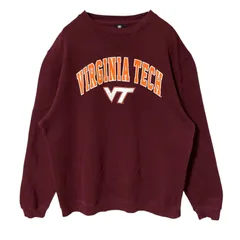バージニア カレッジロゴ チームロゴ M トレーナー パープル系 紫 スウェット レディース ユニセックス メンズ 古着 長袖
