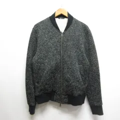 コムサイズム COMME CA ISM スウェット ニット ブルゾン 裏ボア M 黒 ブラック ダブルジップ ジャケットのサムネイル