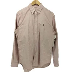 ラルフローレン RALPH LAUREN CLASSIC FIT ポニー刺繍 ストライプ ボタンダウンシャツ メンズ import：M 