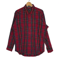 80's vintage 80年代 ヴィンテージ CHAPS チャップス RALPH LAUREN 長袖 シャツ ボタンダウン インドネシア製 Mサイズ レッド グリーン ブルー