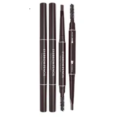 Chicalice アイブロウペンシル 繰り出し式 ブラシ ２本セット 眉書き 眉毛 ペンシル (ダークブラウン２本)