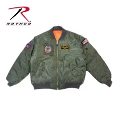 [新品/ワッペン付き] ROTHCO / ロスコ 7240 MA-1 Flight Jacket with Patches：Sage Green メンズ 上着 / フライトジャケット アウター