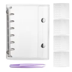 A7サイズ クリアバインダーセット／リフィル20枚＋ピンセット付き／6穴タイプ