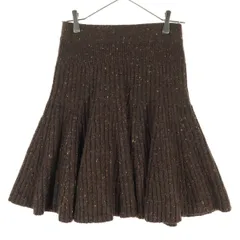 美品 MARC BY MARC JACOBS マークバイマークジェイコブス ウール混 ミニ丈 フレアスカート XS ブラウン系 レディース 古着のサムネイル
