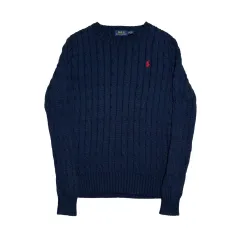 XS ポロラルフローレン レディース ネイビー ケーブル ニット