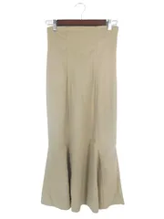 ナイスクラップ NICE CLAUP スカート ロング マキシ 無地 サイズF ベージュ QQQ