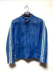 【希少！良品！✨】Schott ショット レザー ジャケット レーシング 青 2025年最新】shott ライダース 青 ブルーの人気アイテム - メルカリ