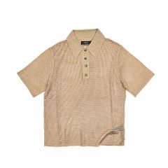 amiri メンズ レッド ニットポロシャツ - メルカリ
